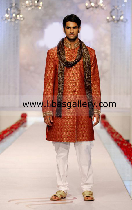 Pakistani Designer Sherwani Style 245