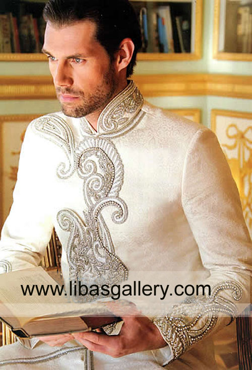 Designer Wedding Sherwani for English face Groom