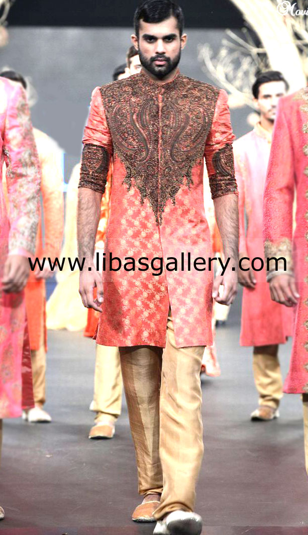 Pakistani Designer Sherwani Style 282