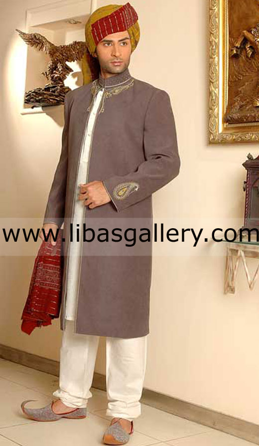 Pakistani Designer Sherwani Style 322