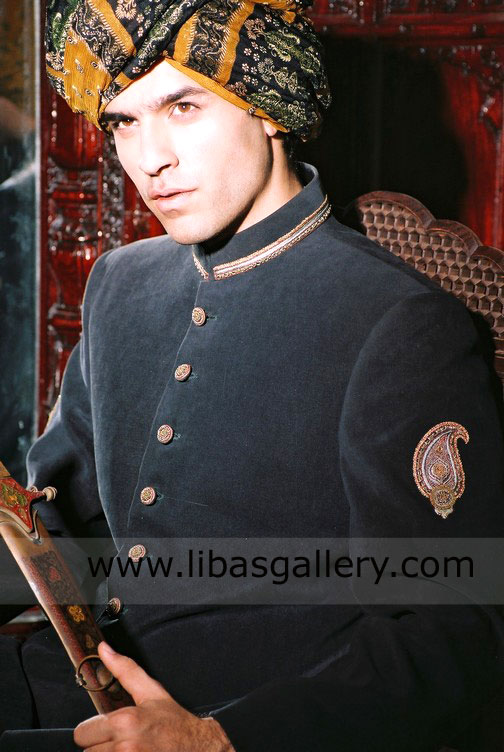 Glamorous Groomwear Sherwani Designs at Pantene Bridal Couture Week 2013 by Ammar Shahid Sherwani Collection with Prices Los Angeles LA New York Florida