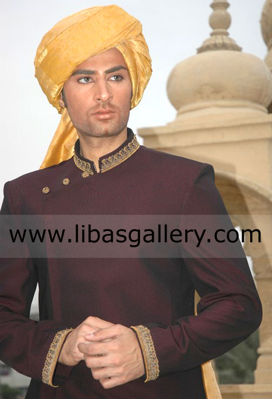 Pakistani Designer Sherwani Style 340