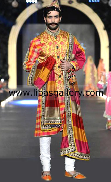 Pakistani Designer Sherwani Style 350