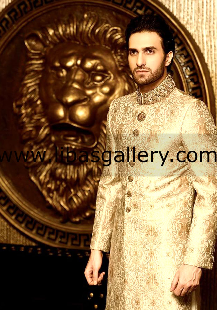 Pakistani Designer Sherwani Style 372