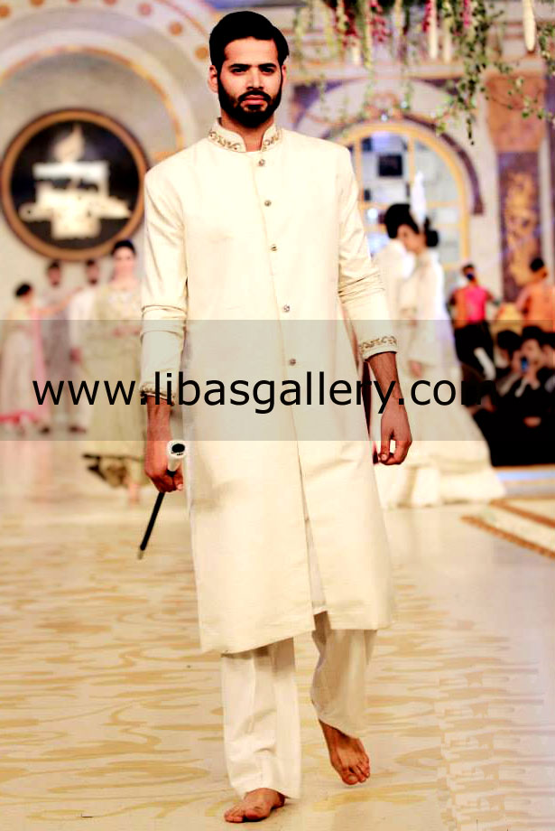 off white wedding sherwani buy online groom sherwani worldwide delivery by express courier custom made Houston Philadelphia USA