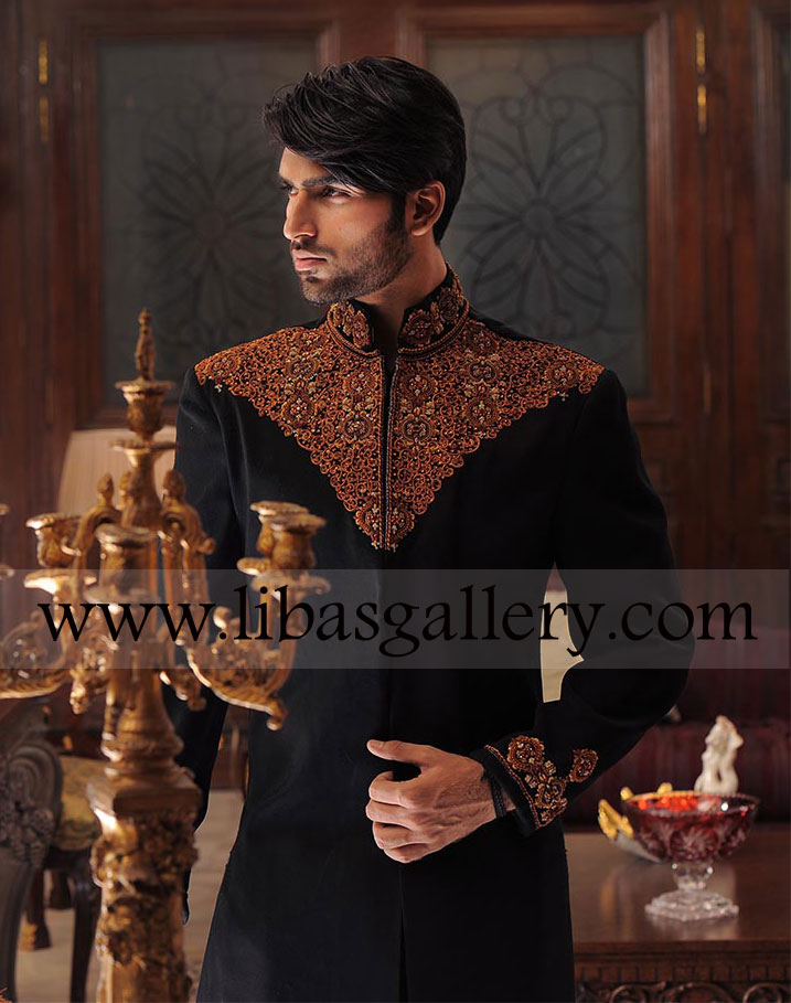 Pakistani Designer Sherwani Style 413