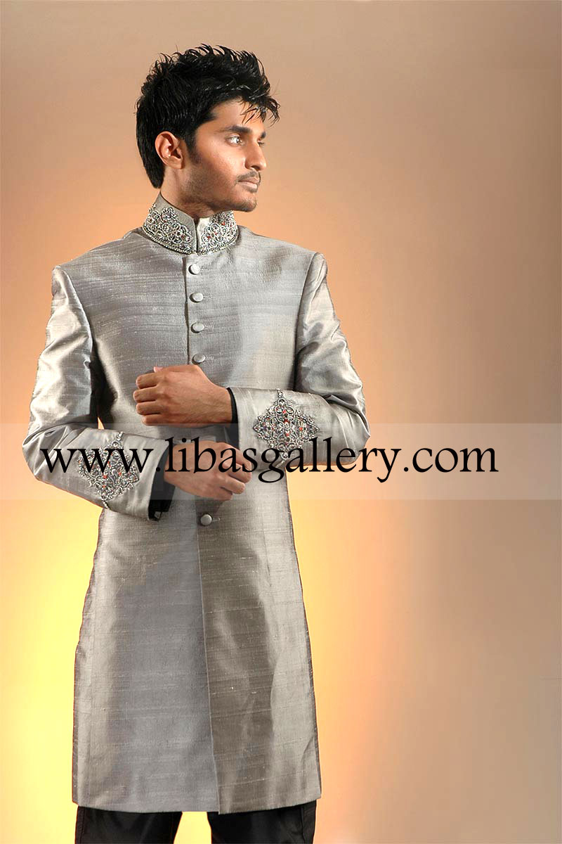 Designer Mehdi Sherwani Images, Pakistani Designer Sherwani Designs Collection 2014, Designer Mehdi Sherwani Collection Online Catalog with Prices 2014 in Birmingham  London UK Men
