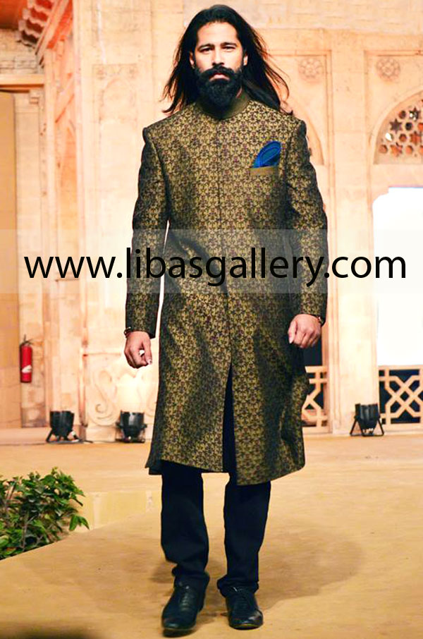 Pakistani Designer Sherwani Style 425
