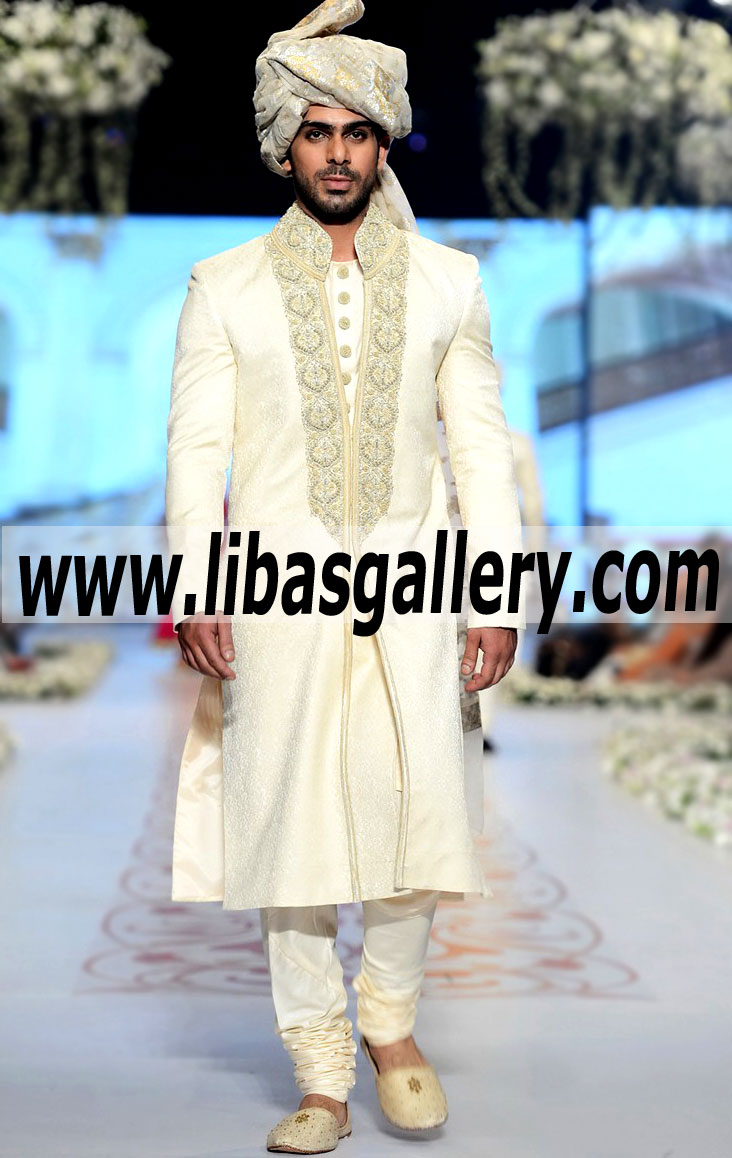 Pakistani Designer Sherwani Style 445
