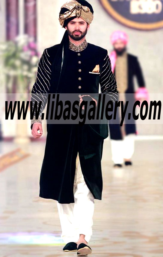 Pakistani Designer Sherwani Style 449