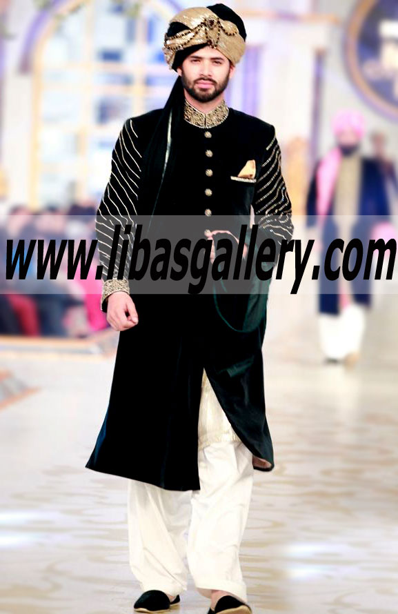 Pakistani Designer Sherwani Style 449