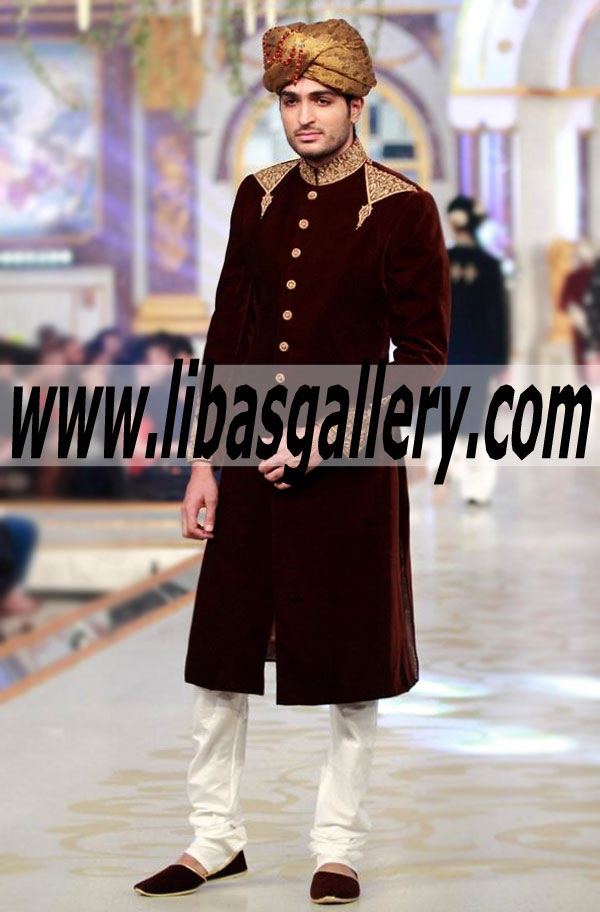Pakistani Designer Sherwani Style 450