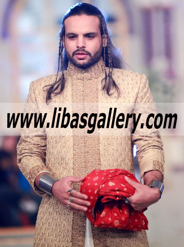 Pakistani Designer Sherwani Style 454