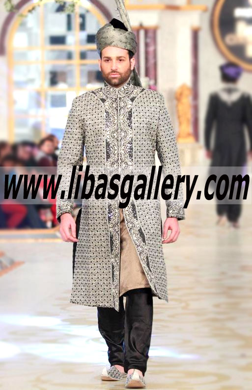 Pakistani Designer Sherwani Style 461