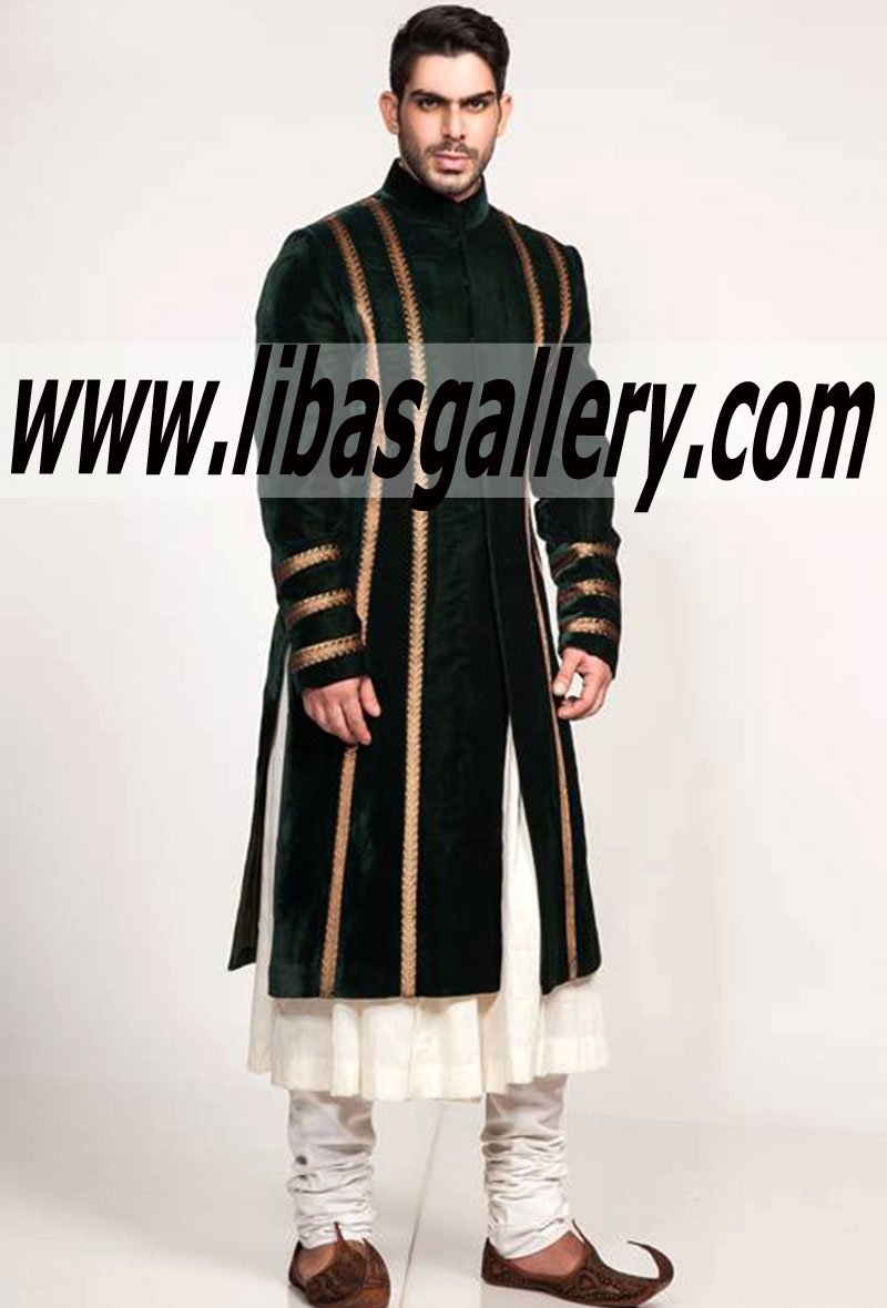 Pakistani Designer Sherwani Style 463