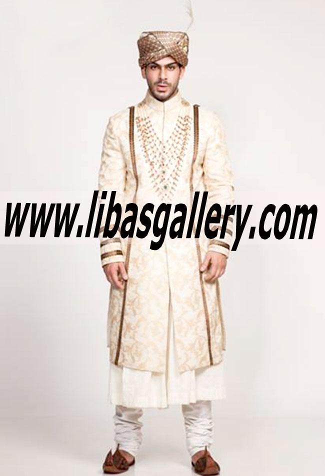 Pakistani Designer Sherwani Style 464