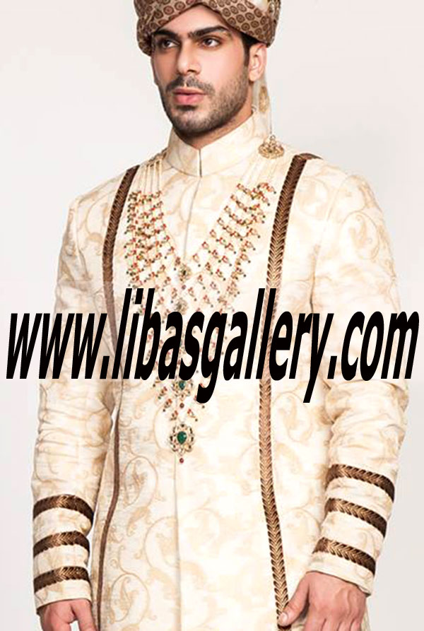 Pakistani Designer Sherwani Style 464