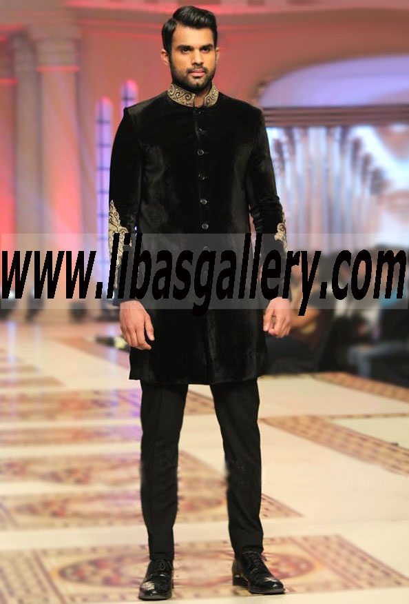 Designer Mehdi Traditional Embroidered Sherwani for Men At Telenor Bridal Couture Week 2014-2015 Online Shopping in Houston, Sugarland, Dallas, Richardson TX Designer Mehdi Traditional Embroidered Sherwani for Men At Telenor Bridal Couture Week 2014-2015 Online Shopping in Houston, Sugarland, Dallas, Richardson TX