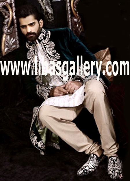 Pakistani Designer Sherwani Style 476