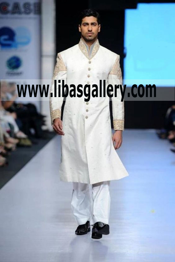 Buy Amir Adnan off white Zardozi Work Wedding Sherwani Jackson Villie FL USA Buy Amir Adnan off white Zardozi Work Wedding Sherwani Jackson Villie FL USA