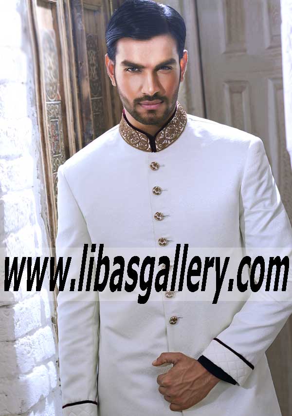 Prince Look Embellished Wedding Sherwanis range of Amir Adnan sherwanis, Amir Adnan wedding sherwanis,Amir Adnan traditional sherwanis New York City Brooklyn
