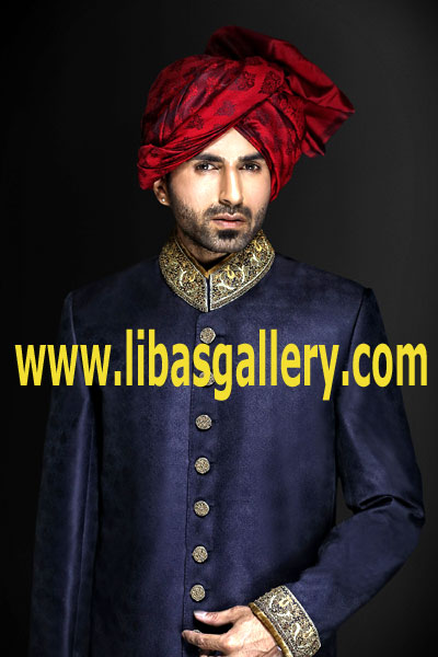 Designer Banarasi pure Jamawar Sherwani Designer Suit Banarasi Jamawar 100% pure fabric Sherwani New castle London UK Ziggi Menswear Sherwani Pakistan Men 2015 2016