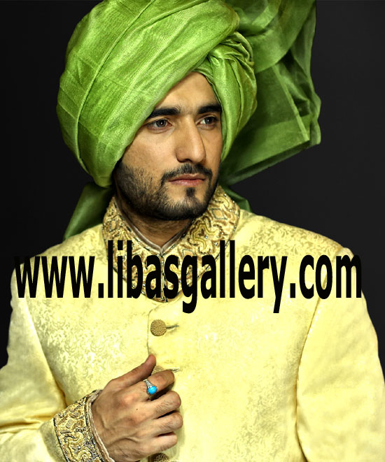 Regal Wedding Sherwani for Nikah Barat