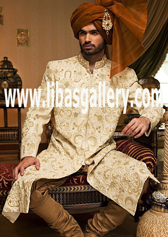 Best Sherwani in Raw silk fabric with Camel color kurta pajama order it for nikah barat Glasgow Leeds UK Best Sherwani in Raw silk fabric with Camel color kurta pajama order it for nikah barat Glasgow Leeds UK