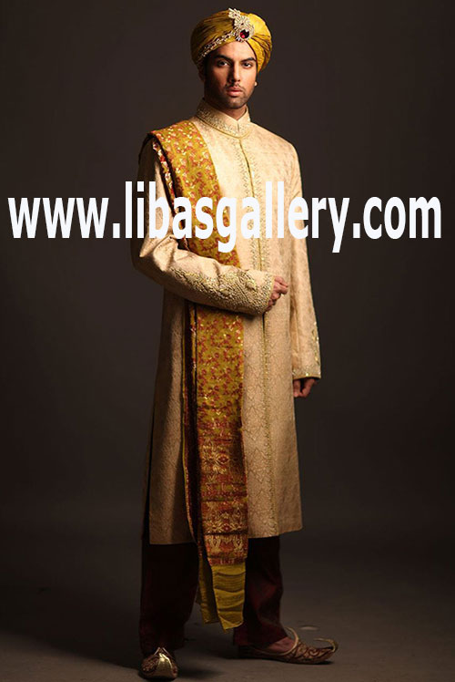 Wedding Sherwani for Men in light color 1