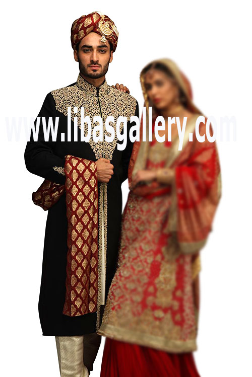 Beauteous Mens Sherwani Suit in Suiting and Velvet Fabric with heavy embellishment work Saint Paul Minnesota USA United States Beauteous Mens Sherwani Suit in Suiting and Velvet Fabric with heavy embellishment work Saint Paul Minnesota USA United States