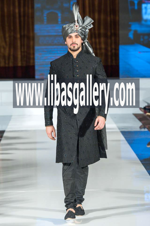 Black Color Sherwani Style for Groom Asian 2017 with pretied Pagri Turban Safa and indian pajama Derbyshire Derby UK Black Color Sherwani Style for Groom Asian 2017 with pretied Pagri Turban Safa and indian pajama Derbyshire Derby UK