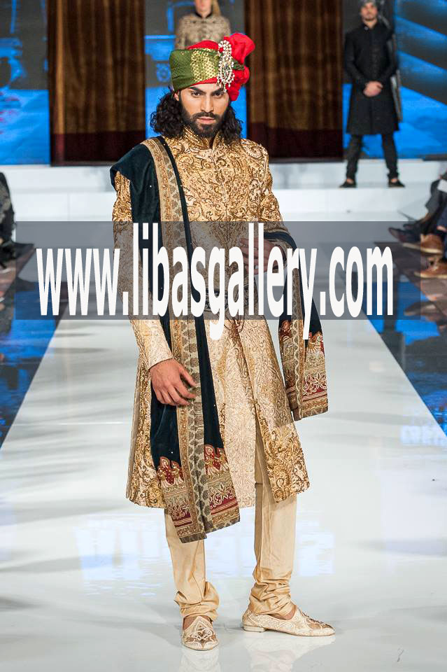 Light Shade Sherwani Suit 2017 for Beard Groom Darhi Wala Dulha pretied Turban Red and green Safa Pagri Complete package Wedding Durham UK Light Shade Sherwani Suit 2017 for Beard Groom Darhi Wala Dulha pretied Turban Red and green Safa Pagri Complete package Wedding Durham UK