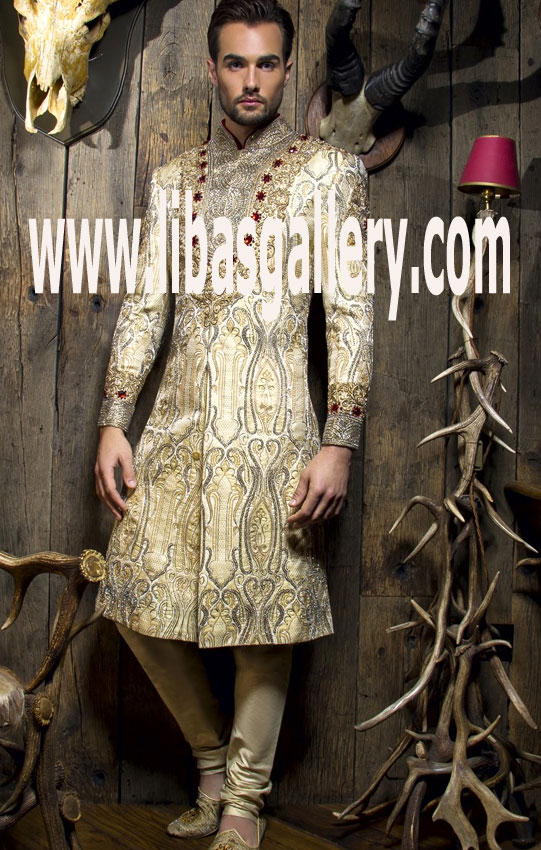 Latest Wedding Sherwani Collection 2017 16