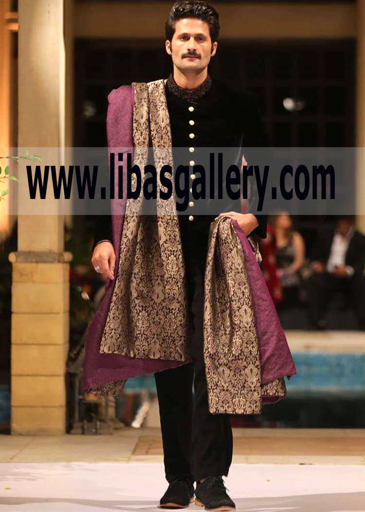 Black sherwani 2019 for wedding serious mood of groom in sherwani on nikah barat day UK London Birmingham Black sherwani 2019 for wedding serious mood of groom in sherwani on nikah barat day UK London Birmingham