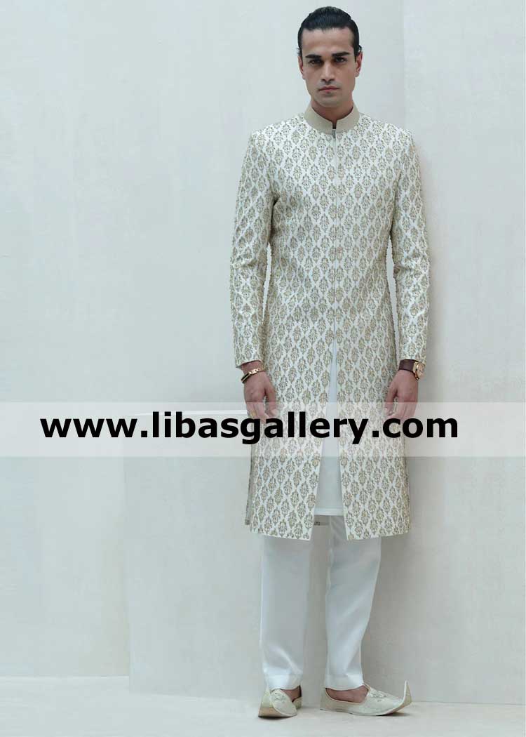 limited edition groom nikah barat embroidered sherwani