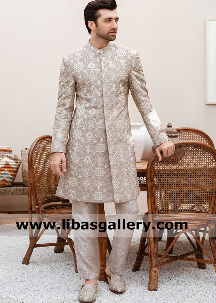 Tailor made awesome dulha heavy embroidered sherwani