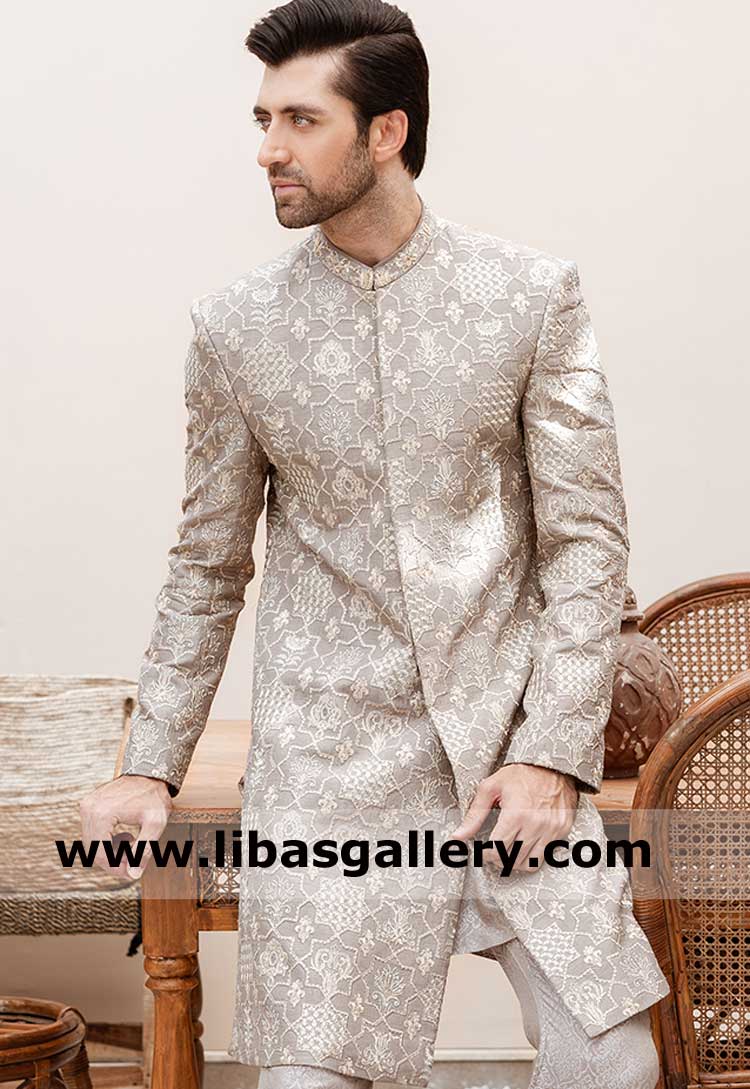 Tailor made awesome dulha heavy embroidered sherwani
