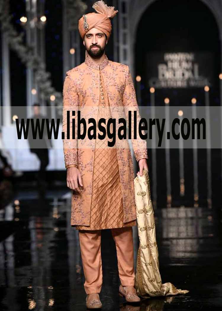 Classic Embroidered Wedding Sherwani Set