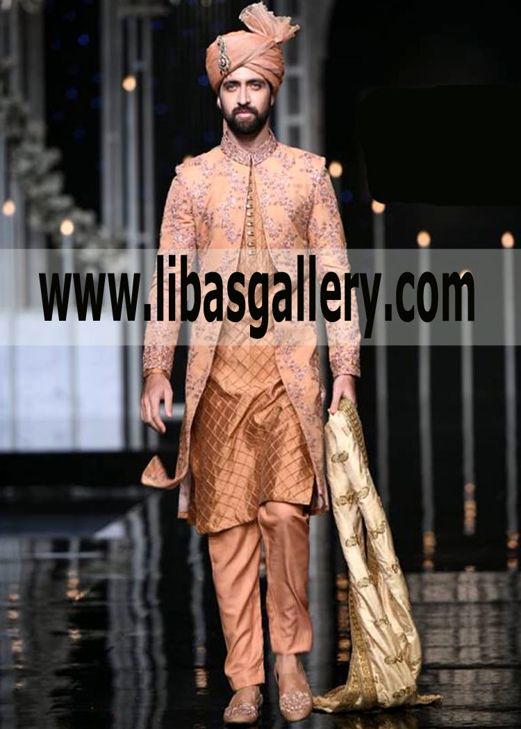 Classic Embroidered Wedding Sherwani Set