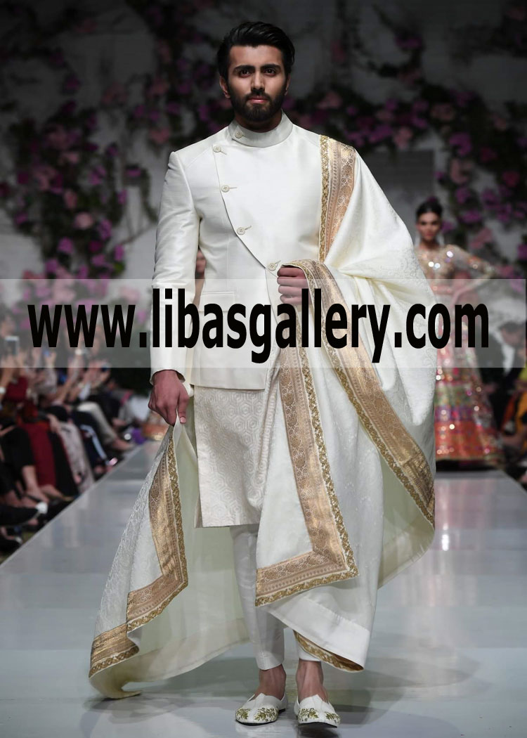 White Plain Angrakha Style prince coat Short length sherwani 2019 indo western style sherwani groom dulha Washington USA White Plain Angrakha Style prince coat Short length sherwani 2019 indo western style sherwani groom dulha Washington USA