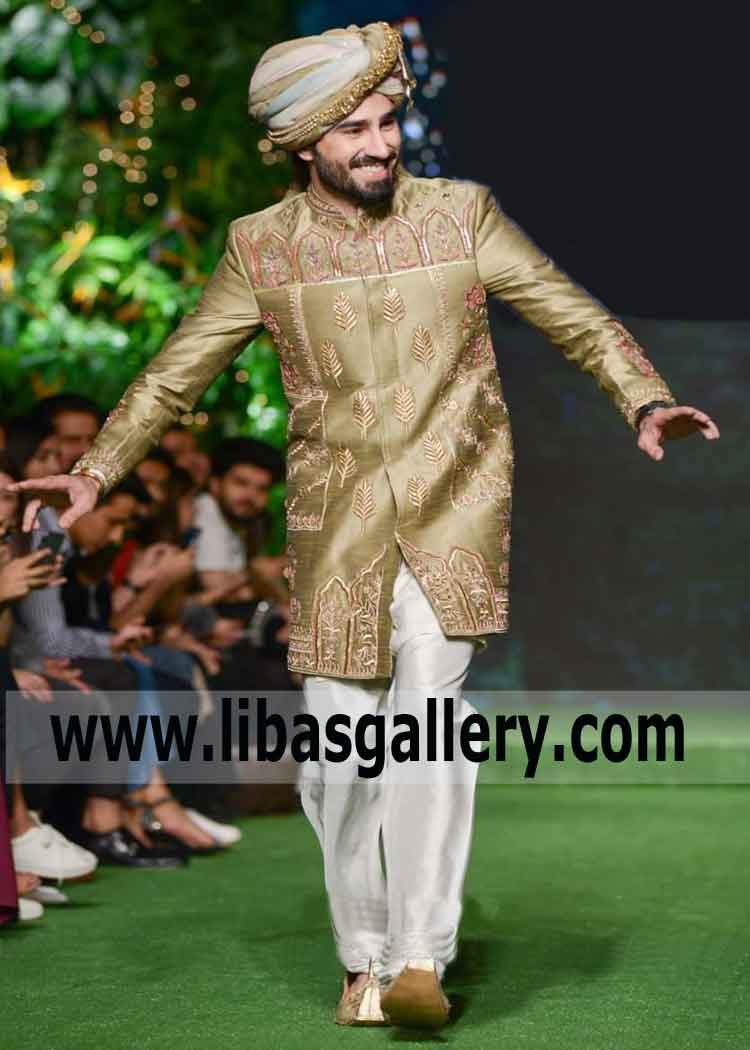 Royal Style latest Groom Wedding Sherwani and Turban