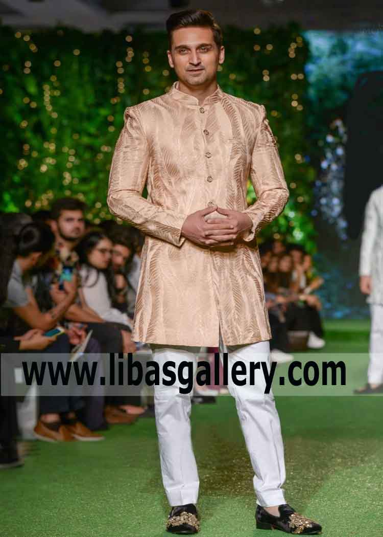 Short length Happy Groom Dulha Wedding Sherwani