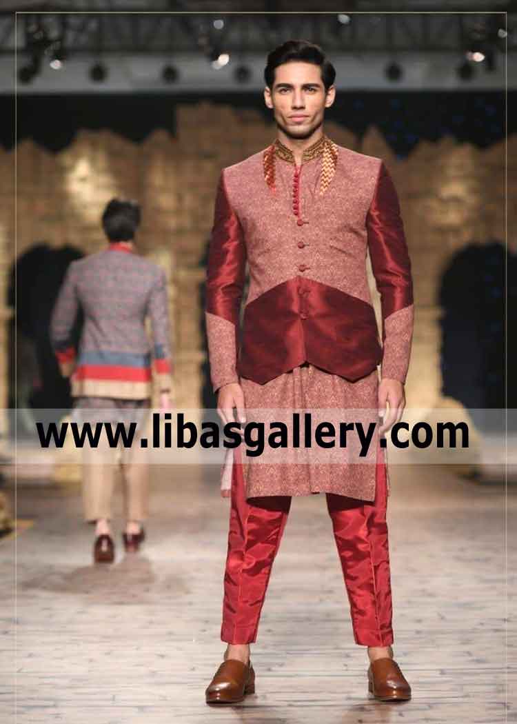 Prince coat Style Short length Groom Wedding Sherwani