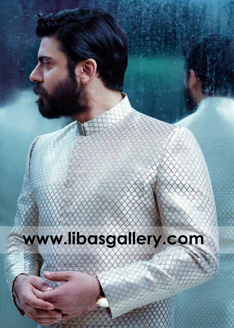 Moon Stone Summer Season Groom Wedding Sherwani Classic