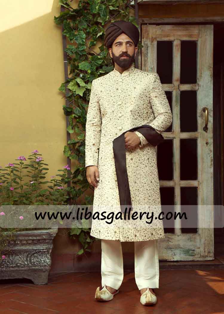 Royal King Style Wedding Sherwani for Urgent Nikah