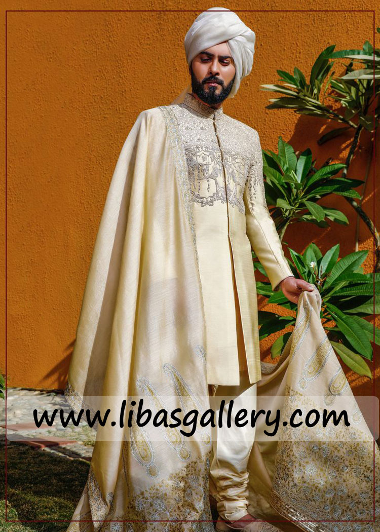 Royal Style Groom Nikah day Sherwani Dress custom made