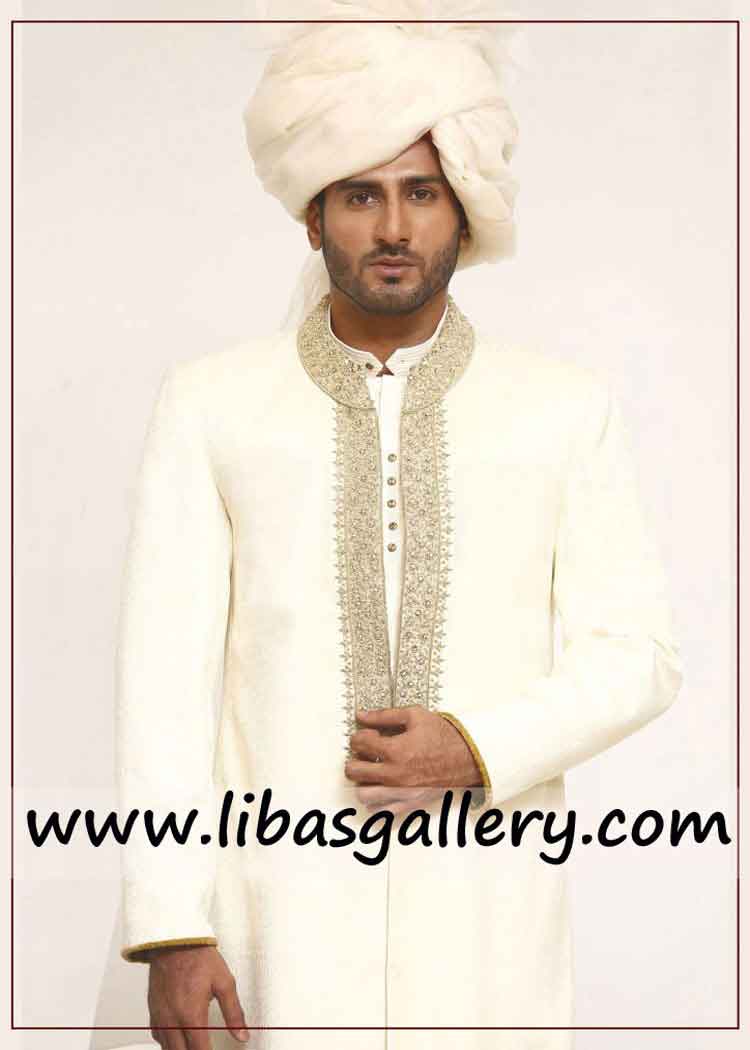 New Stylish Embelished light shade sherwani