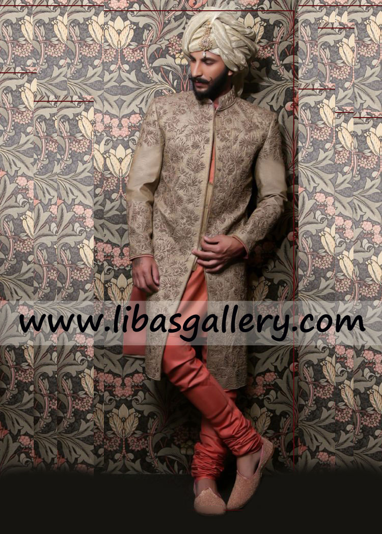 Business man style groom sherwani barat nikah