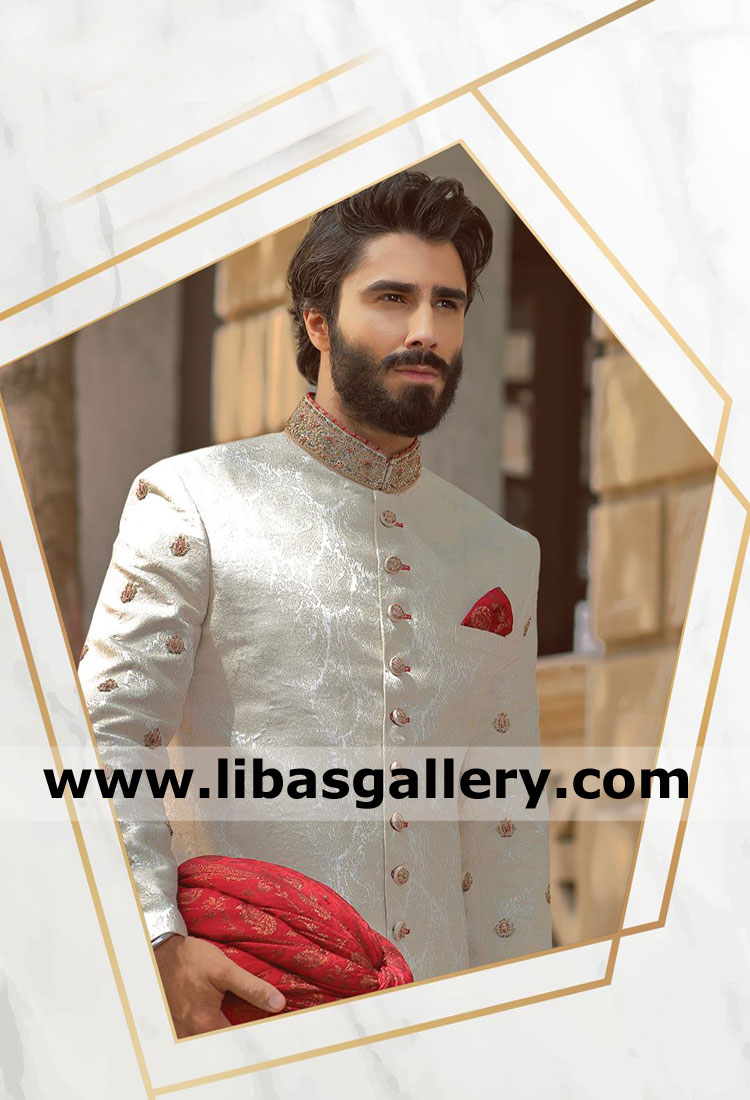 Next Generation Jamawar Wedding Sherwani Design