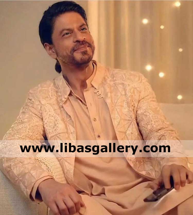 floral motifs and geometric shapes Embroidered Designer Wedding Jacket